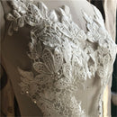 1 Pair of Flower Lace Applique Trim Embroidery Sewing Motif DIY Wedding Bridal