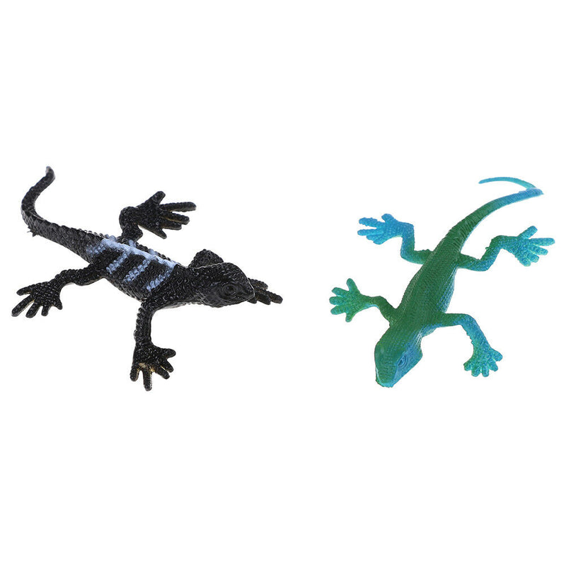 12Pcs/set small plastic lizard gecko reptiles gigures kids party bag fillers Jâ„–[