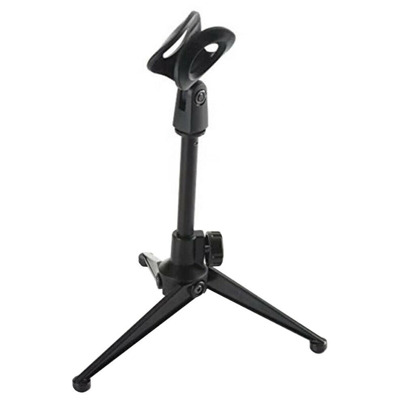 Adjustable Foldable Desktop Microphone Tripod Stand Holder with Mic Clip
