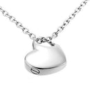 Lovely Heart Glossy Pendant Memorial Ash Glossy Screw Open Stainless Steel