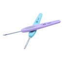 8pcs Colorful Soft Plastic Handle Alumina Crochet Hooks Knitting Needles Se