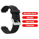 Silicone Porous Watchband for Garmin Forerunner 220 230 235 620 630 (Black) A
