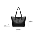 Solid Color Shoulder Handbags Women PU Leather Top-handle Bags Large Totes