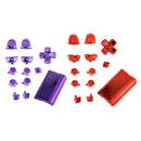 2Pcs Replacement Full Button Set for Sony PS4 Controller Parts, Red & Purple, L1