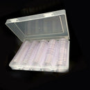 100pcs 30mm Clear Round Plastic Coin Capsule Container Storage Box Holde JQQ