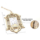 Ramadan Wooden Eid Mubarak Decor for Home Muslim Pendant Festival Party Supplies