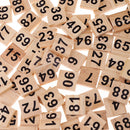 Pack of 100 Wooden Number Tiles 1-100 Black Number Cube Blocks for Wedding Party