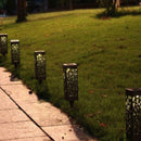 Black Solar Torch Light Garden Walkway Flames LED Waterproof Landscape Lawn Lamp