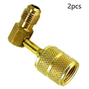 2 Pcs R410A 1/4Sae To 5/16inch Refrigeration Adapter Connector Adaptor for