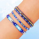 Hand-Knitted Rice Bead Set Bracelet Bohemian Style Woven 3-Layer Bracelet S
