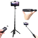 Extendable Selfie Stick Tripod Set with Bluetooth Remote Control Monopod