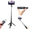 Extendable Selfie Stick Tripod Set with Bluetooth Remote Control Monopod