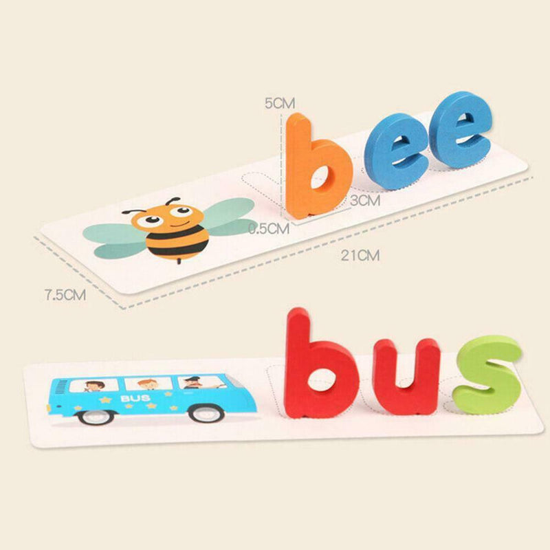 Wooden Cardboard English Spelling Alphabet Game Spelling Early Education Kids