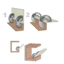 Cl119 Sliding Hinges 90 Degree Limit Hinge,R6 Carbon Steel,Industrial Equip B8P5