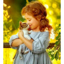 Little Girl 5D Diamond Painting DIY Full Round Drill Mosaic Rhinestone Kits