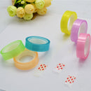 6 Rolls 12mm Width Transparent Tape Sealing Packing Gif Stationery Colorful T4U3