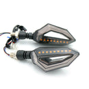 2Pc Universal Motorcycle 18-LED Amber Turn Signal Blue DRL Indicator Lights Lamp