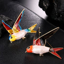 Swallow Bird Shape Enamel Brooches Animal Pin For Women Kids Scarf Suit Lap