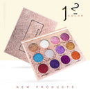 12 Color Glitter Eyeshadow Palette Long Lasting Shiny Eye Shadow Set Eye  XYS