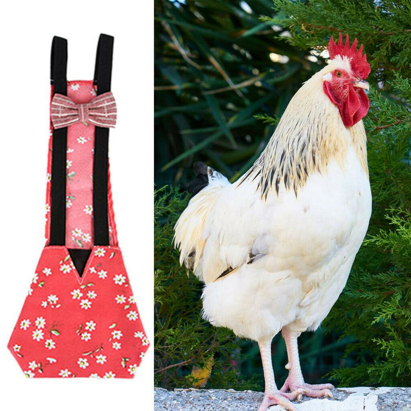 2 Pcs Adjustable V Shape Chicken Duck Poultry Diaper Nappy Farm Clothes - Fabric