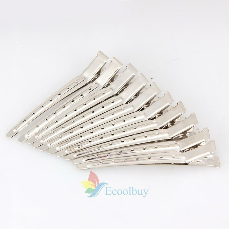 10pcs Modish Flat Metal Single Prong Alligator Hair Clips Barrette for Bows DIY