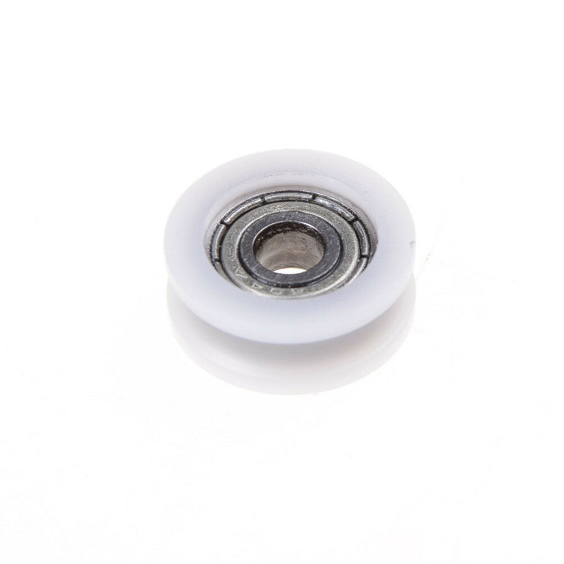 New 4*15*6mm U Groove Metal Shield Nylon Pulley Wheels Roller Ball Bearings  JR
