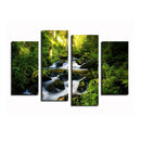 Set 4pcs Forest Stream Canvas Print Wall Art Painting Picture Decor No frame