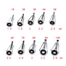 80pcs 10Sizes Steel Fishing Rod Pole Guide Tip Top Ring Eye Repair Kit Black LJ