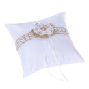 Wedding Burlap Lace Ring Pillow & Flower Girl Basket Sets