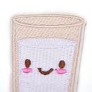 Smiling Milk Patch for Clothes Iron On Sewing Embroidered Applique Clothes JR