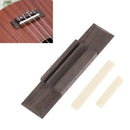 Nut Saddle Slotted Wood Bridge Set for Ukulele Parts Replaceable  Accessories Ew