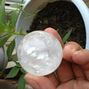 Natural Rainbow Clear Quartz Crystal Ball Healing Lucky Magic Sphere Decor 40MM