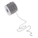 13yd Ring Loop 2mm Stainless Steel Chain DIY Jewelry Making Craft Accessory