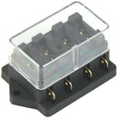 4 Way Blade Fuse Box Holder 12V/24V For Low Voltmeter Marine Car SUV Motorcycle