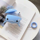 Cute Blue Whale Protective Case Shockproof Soft Silicone Cover for Airpods 1/2