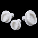3pcs Cake Rose Leaf shaped mold Plunger Fondant Decorating Cake Cutter Too f+