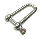Long D-Shackle In 304 Stainless Steel, Mooring Buoy, 12mm/0.47'' for Boat