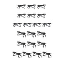 10 Pieces Microphone Lapel Tie Lavalier Mic Metal Clip Holder 6.35mm