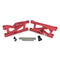 6 Pieces 1:14 RC Car Truck Parts Steering Hub Kit Fits WLtoys 144001 Car Red