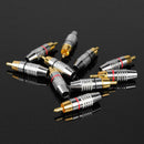 10pcs RCA Soldering Connector Audio Video Plug DIY RCA Speaker Adapter Plug