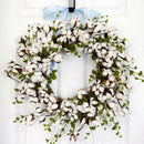 20Pcs 24 Inches Natural Dried Cotton Stem, Farmhouse Artificial Flower Fill Y8A7