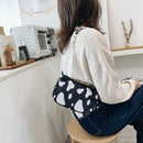Cow Milk Printed Women Handbag Tote Female Casual Underarm Shoulder Bag (4)