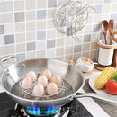 1X Stainless Steel 7 holes Egg Holder Boiled Steam Egg Steamer Rack Kitchen Tool