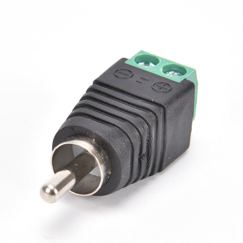 20Pcs Phono Speaker Wire cable to Audio male RCA Connector Adapter Jack P â„–[
