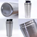 Nutrition Stainless Steel Shaker Metal Protein Shake Mixer Cup Drink UK