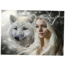 5D Diamond Embroidery Painting DIY Home Decor Craft Cross Stitch-Beauty&Wolf