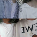 European and American Hollow Elk Stitching Necklace Man Love Friend Gift P1G1