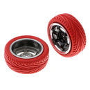 1:10 On Road Racing RC Car Rubber Wheels Tyres Rims HSP HPI 94122/94123 Red