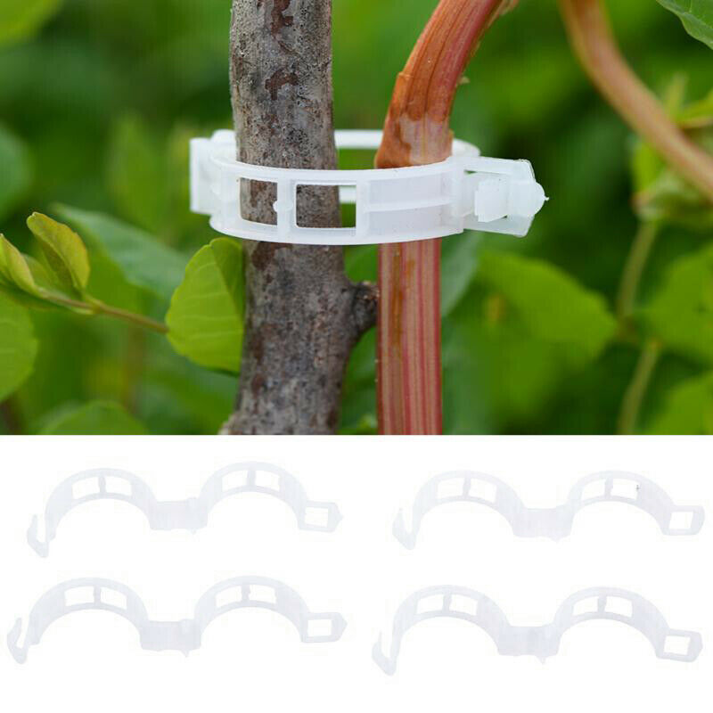 100PCS Tomato Garden Plant Support Clips Garden Ornaments for Trellis Twine