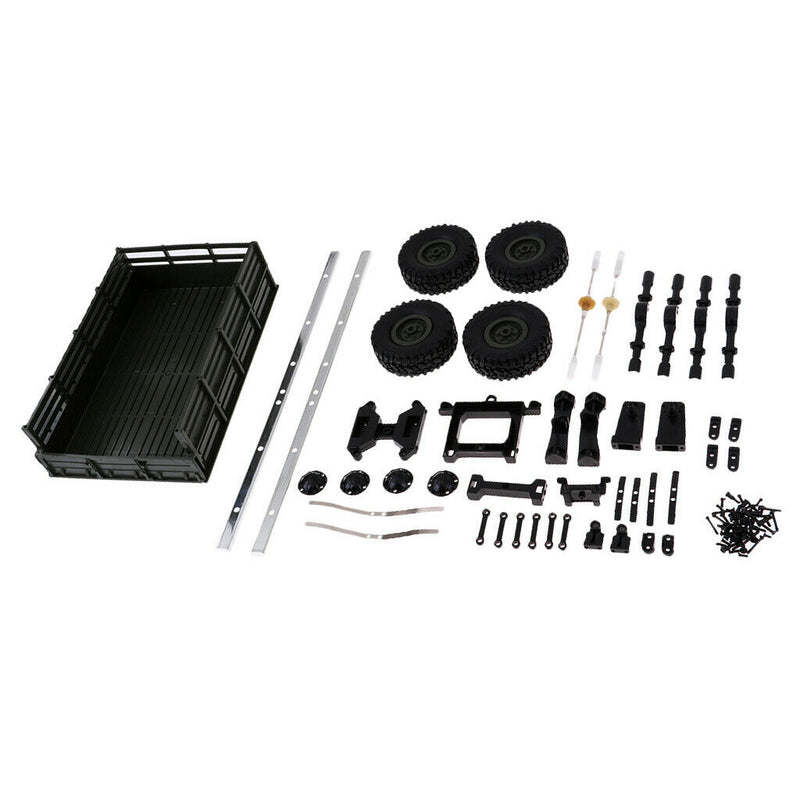 Upgrade Trailer Military RC Car DIY Parts Set for WPL B1 B14 B16 B24 1/16 Metal